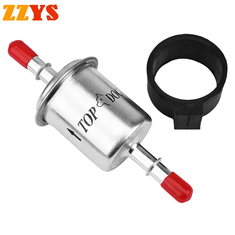 6pc 8mm Length 113mm Motorcycle EFI cup Fuel Filter Fuel Pressure Regulator ATV Petrol Gas Gasoline Liquid Oil Cup