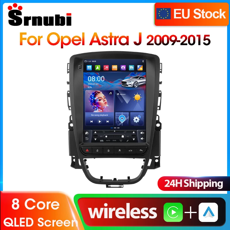 Srnubi 9.7''Car Radio For Opel Astra J Vauxhall Buick Verano 2009-2015 CarPlay Auto Multimedia Player GPS 4G BT Head Unit Stereo