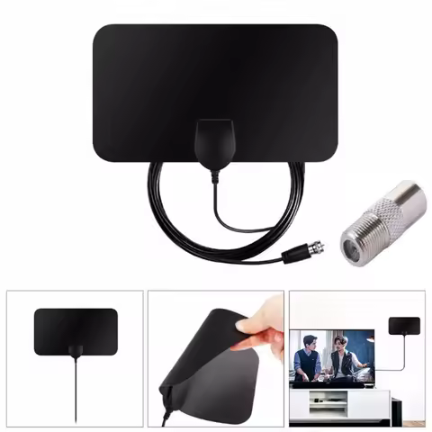 TV 안테나 4K 디지털 HDTV 실내 TV 안테나 VHF(172-240Mhz)\UHF(470-860Mhz) HD 미니 안테나