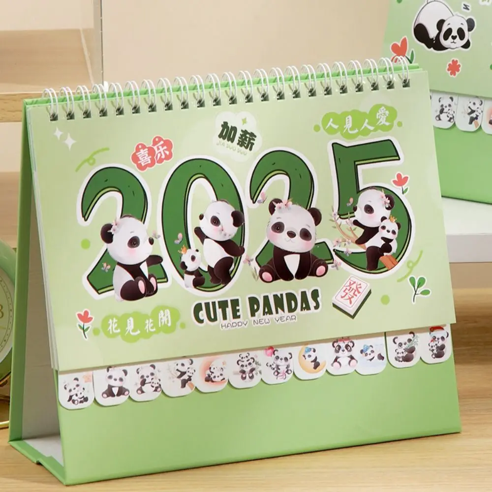 Standing Flip 2025 Desk Calendar Daily Monthly Planning Standing Flip Monthly Calendar Schedule Panda Desktop Calendar