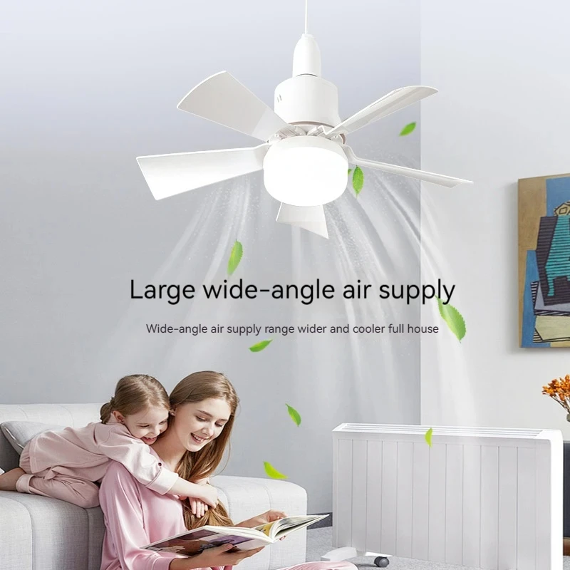 Xiaomi-LED Ceiling Fan with Light, Remote Control, Dimmable, 30W, E27 Base, Smart Wireless Fans Bedroom and Living New