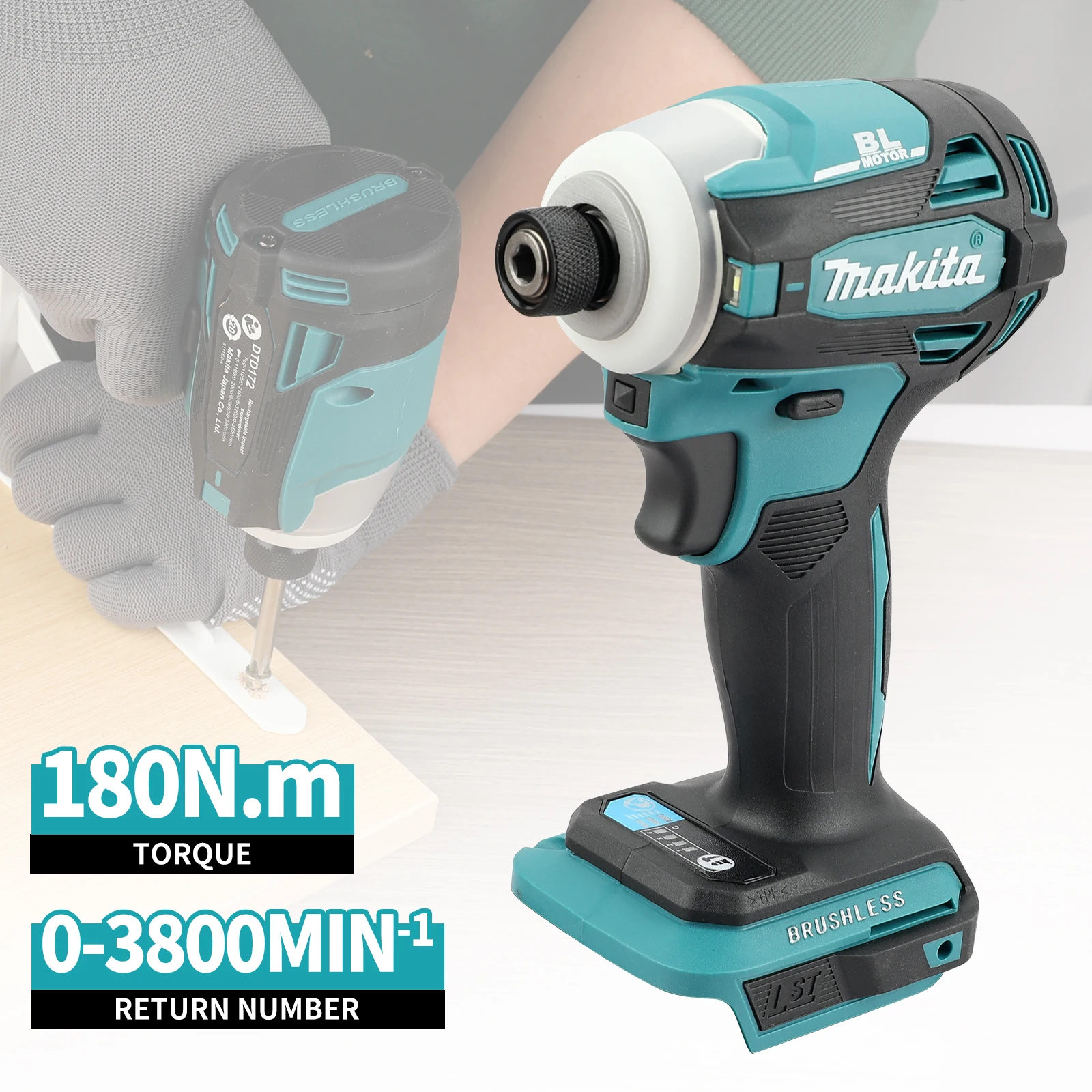 สว่านไร้สาย Makita DTD172 สว่านชาร์จไร้แปรงถ่าน 18V ไขควงไฟฟ้า สว่านกระแทก สว่านไฟฟ้า เครื่องมือไฟฟ้า