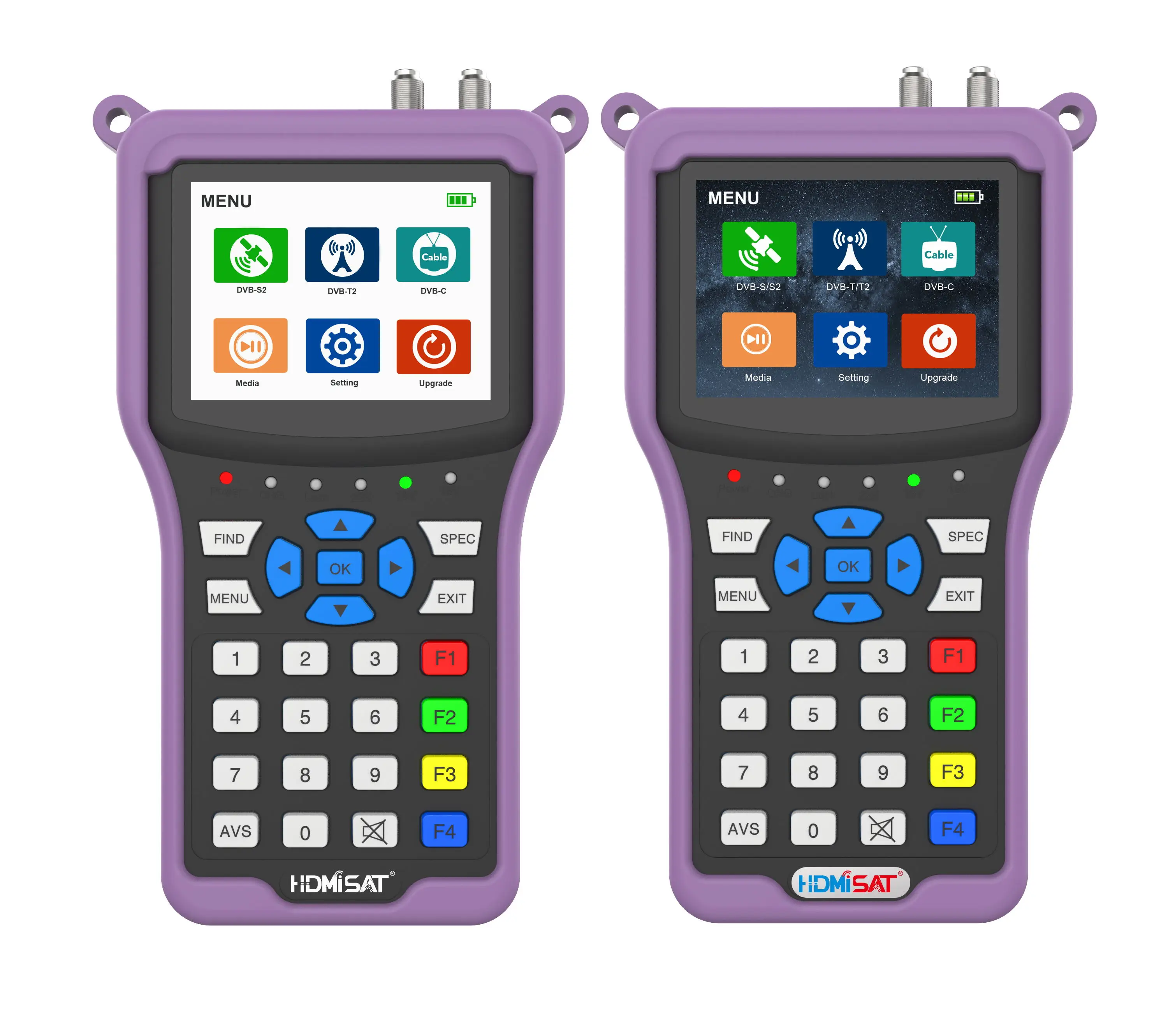 

4K HD Combo S2/T2/C Sat Finder Meter With UK/US/EU Plugs Supports CCTV AHD Camera Testing And Digital TV Satellite Finder Meter