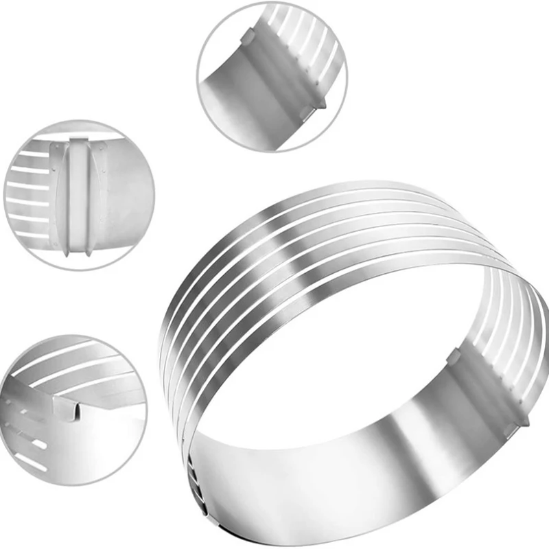 DIY Adjustable Cake Cutter Slicer Mold Bakeware Cutter Cake Slicer Ring Baking Cake Tool Kitchen Baking Accessories