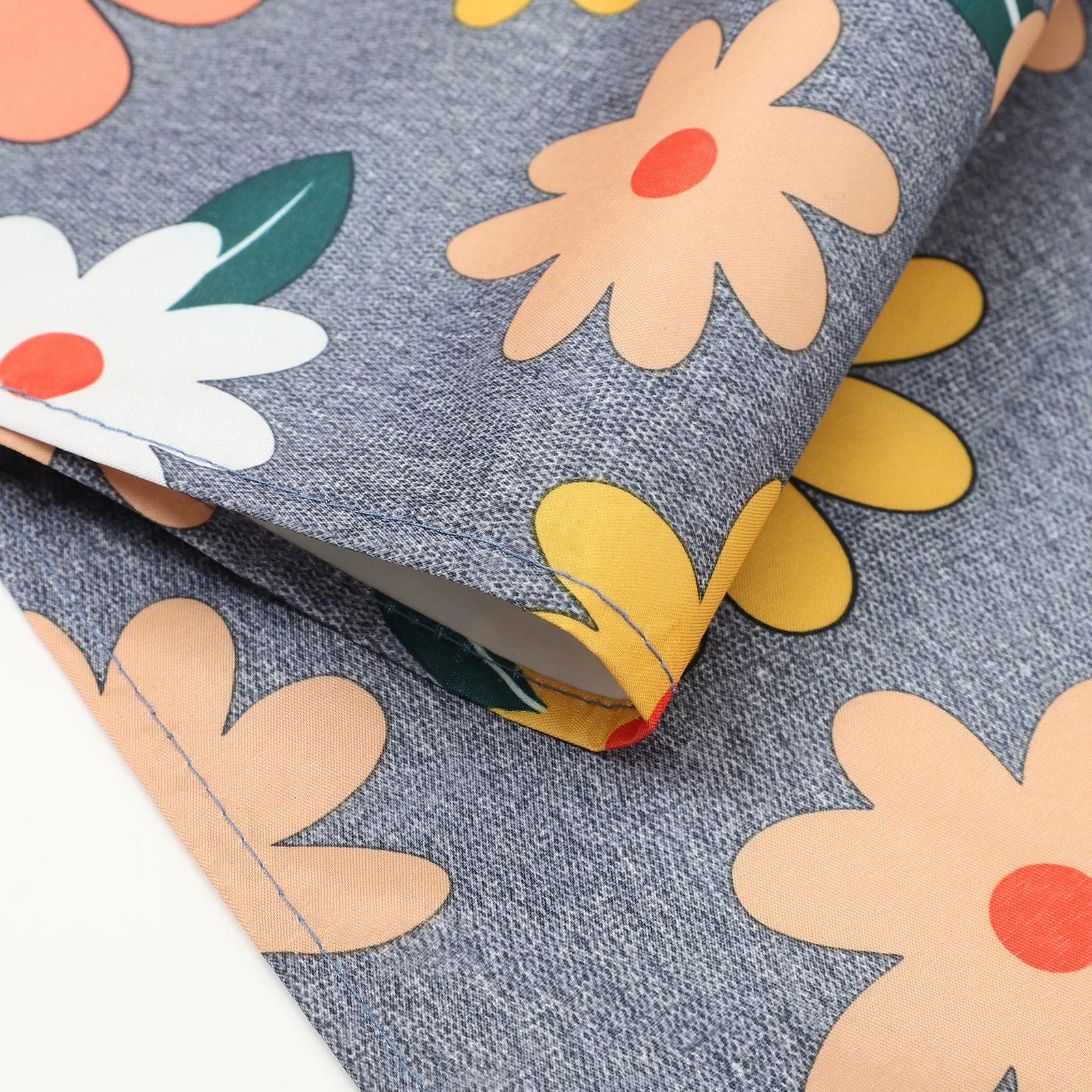 

2pcs Apron For Kitchen Floral Print Cotton Linen Cooking Apron Adjustable Neck Strap Reusable Household Camping Bbq Chef Supply