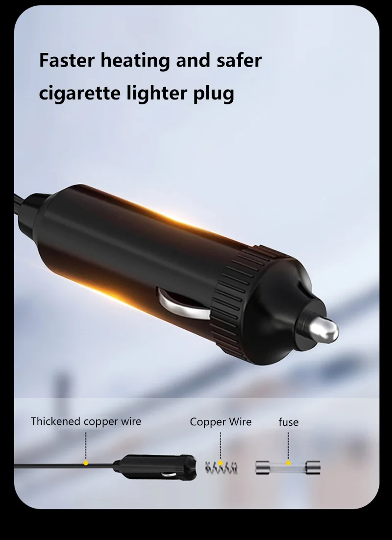 2026 Auto-Heizlüfter 12V/24V Elektrischer Kühl- und Heizventilator Elektrischer Heizlüfter Windschutzscheiben-Entfeuchter Entfroster HOME Sup Heizgerät – Detail 9