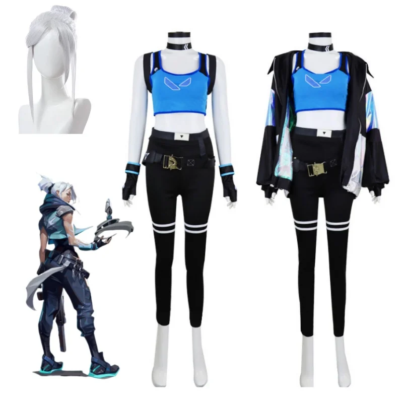 Game VALORANT Cosplay Costume Halloween Suit Jett Jacket Coat