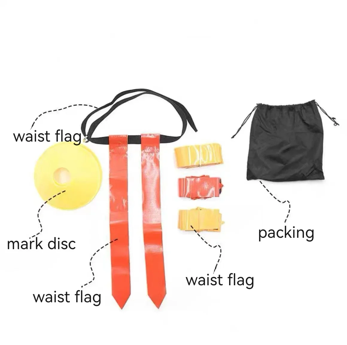 Rugby Waist Flag and Mark Disc Rugby Competition Equipment Rugby Training Accessories for  Outdoor Sports