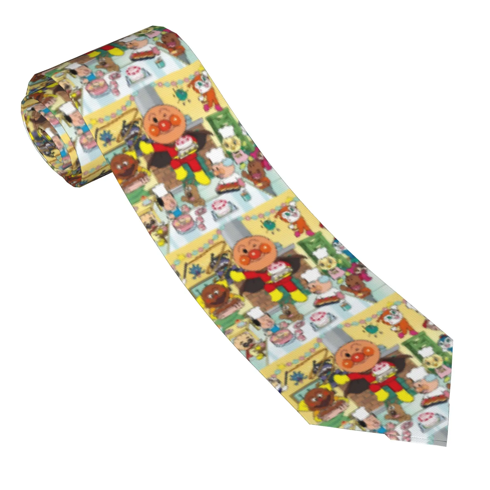 

Anpanman Anime Cartoon Neckties Skinny 8 cm Neck Tie Baikinman Dokinchan Horaman for Mens Daily Wear Gravatas Accessories