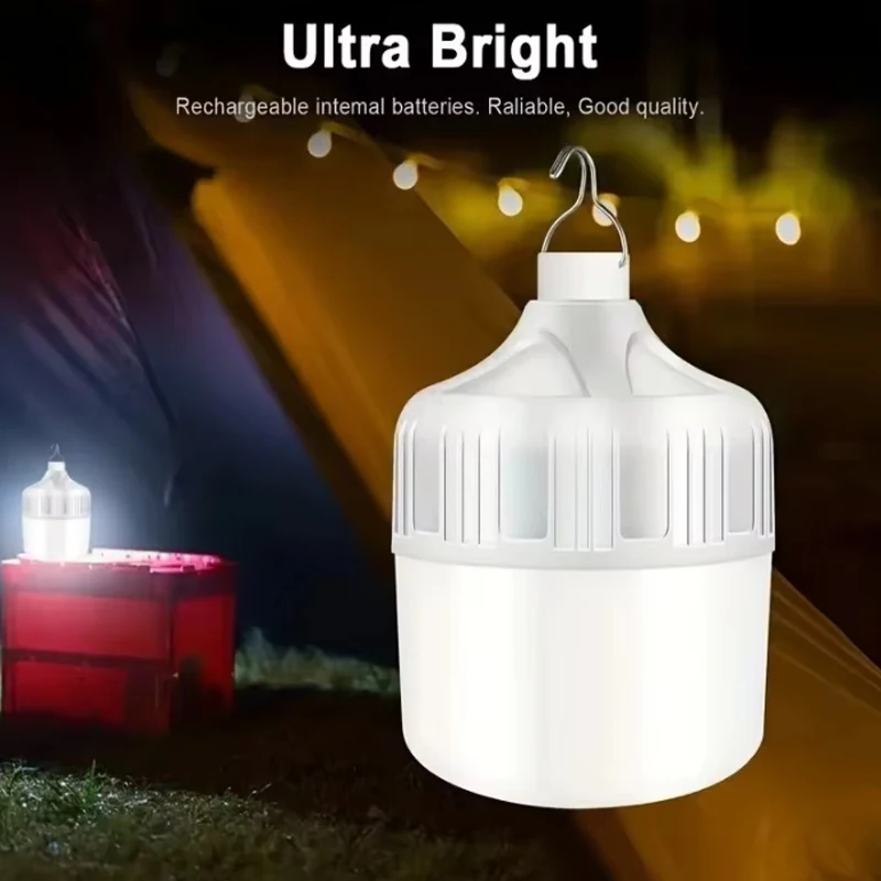 Usb Rechargeable Led Bulb Portable Camping Light Bulb Emergency Lighting Flashlight Lights Outdoor Picnics Hanging Tent Light Us