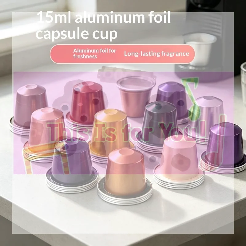 【MA】10Pcs 15ml Aluminum Foil Coffee Capsules Airtight Seal Long Lasting Freshness For Home Office Cafe Espresso Brewing