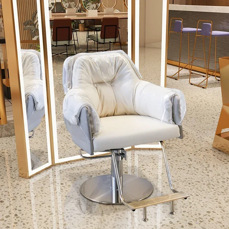 

Скандинавские парикмахерские стулья для окрашивания волос, простые поворотные эргономичные парикмахерские стулья, удобная мебель для салона красоты Sandalye FYBC
