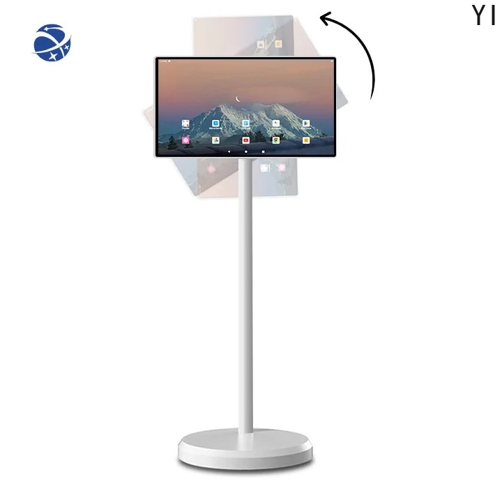 YYHC 32 Inch Family Indoor Entertainment Android12 Lcd Wireless Display  Portable Touch Screen Mobile Tv StandingDigital Signage