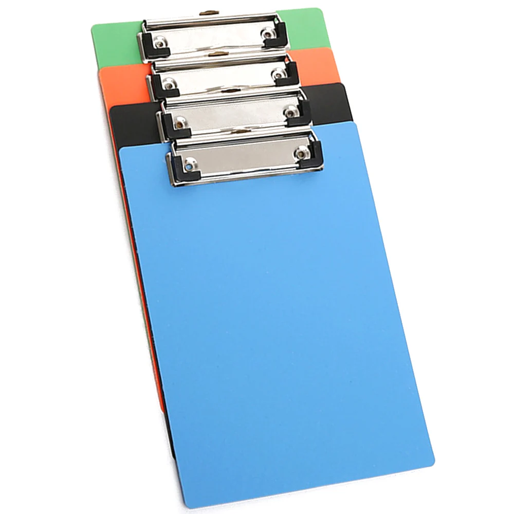 A5 Plastic File Folder Clipboard With Single Paper Clamps Portable Vertical Writing Pad Test Paper Organizer Students Stationery