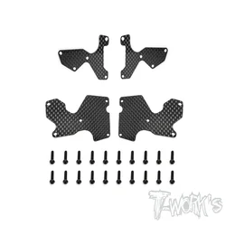 Originale T works TO-246-MBX8 Set di rinforzi A-arm in grafite (per Mugen MBX8) parte Rc