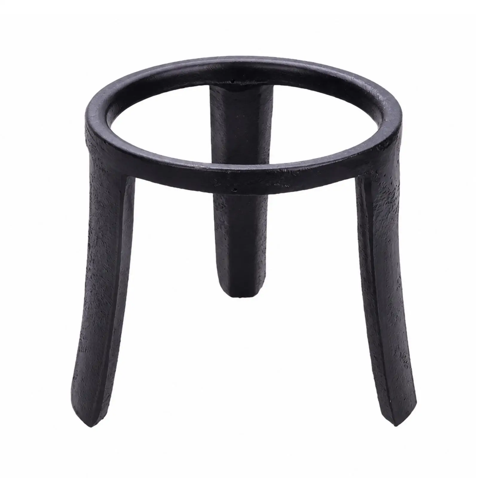 Textured Cast Iron Tripod Pot Stand for Traditional Tea Cooking Outdoor Fire Basin Lamp Rustic Decor