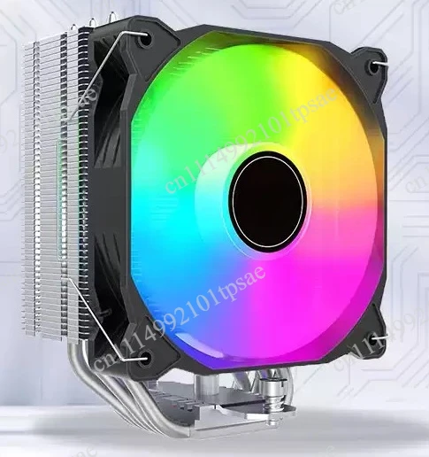 6 heat pipe air-cooled radiator 4 copper tube CPU fan, intelligent temperature control ARGB color light