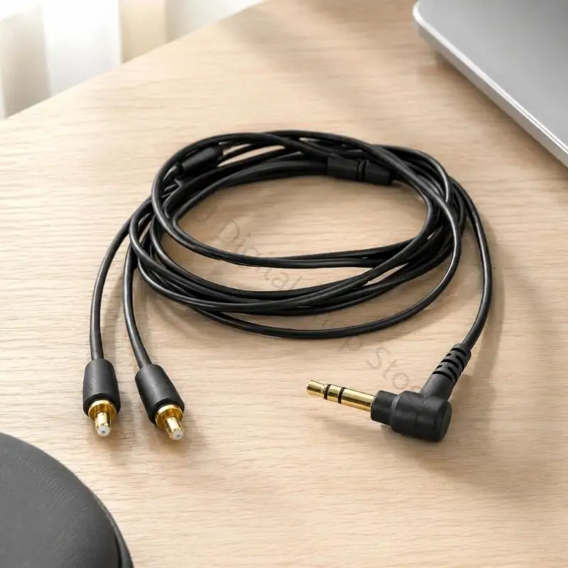 96BA Flexibles Kopfhörer-Ersatzkabel mit 3,5 mm rechtwinkligem Stecker, für LS40 LS50 LS60 LS70, 47,24-Zoll-Kabel für Zuhause – Detail 5