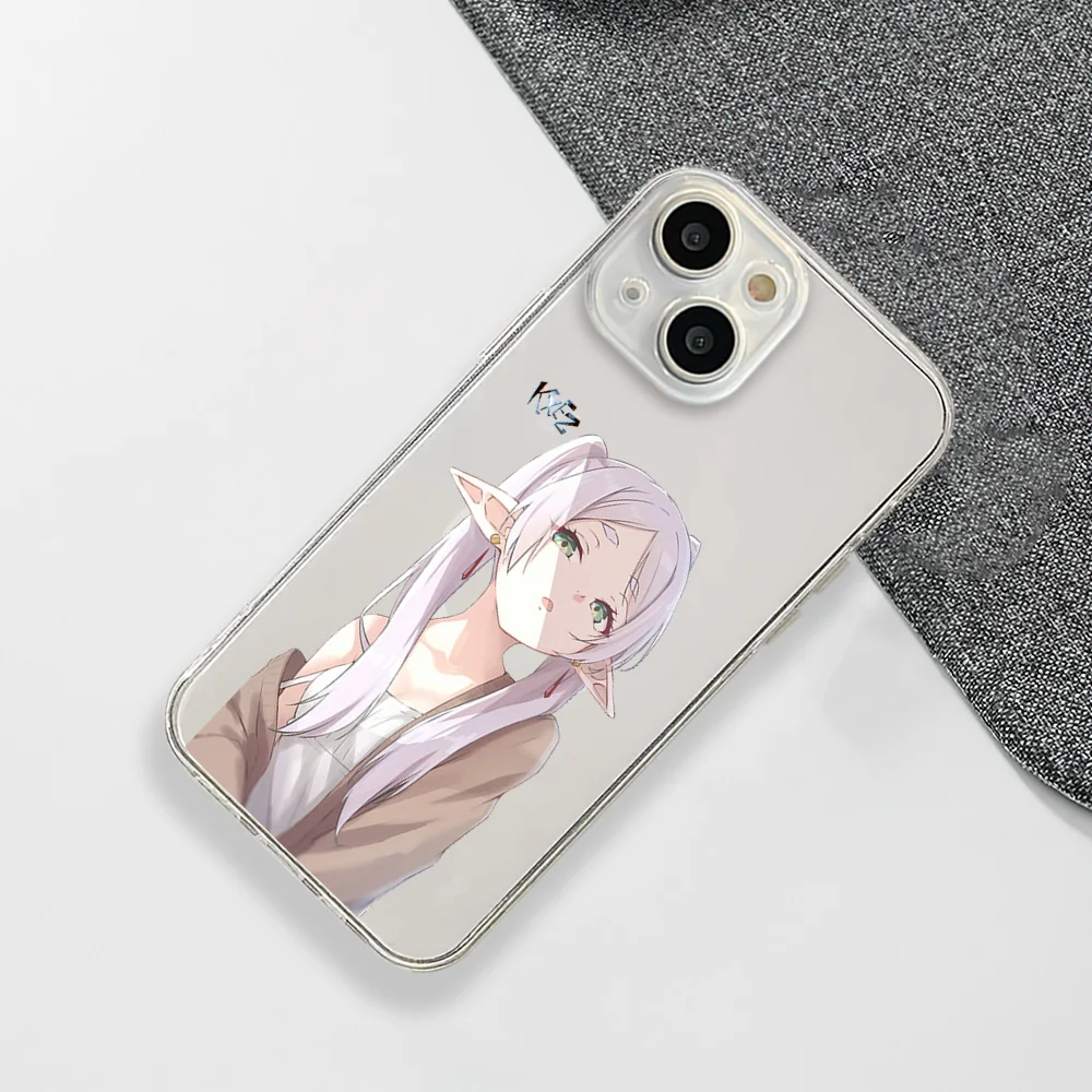 Anime Frieren Beyond Journeys End Phone Case For IPhone 15 14 13 12 11 Transparent Magnetic Suction Cover