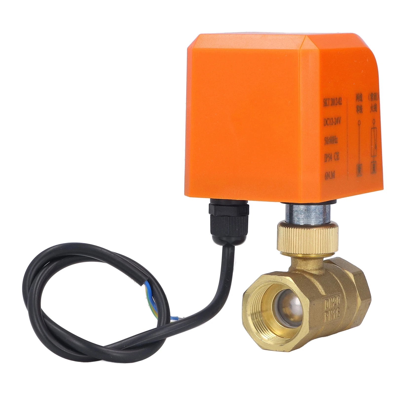 2 طريقة الكرة صمام DN20 2 طريقة 3/4in صمام كروي كهربائي عادة مغلقة 2 سلك الكرة صمام DC12 ‐ 24V صمام كروي كهربائي
