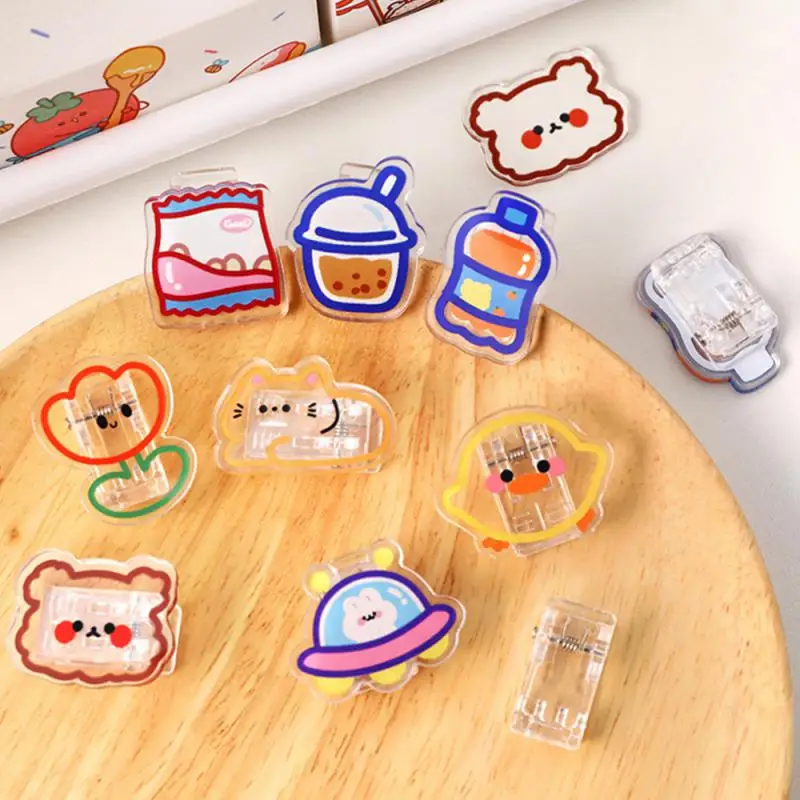 Storage Clip Secure Data Classification Acrylic Multi-specification Multifunctional Decorative Accessories Seal Clip Transparent