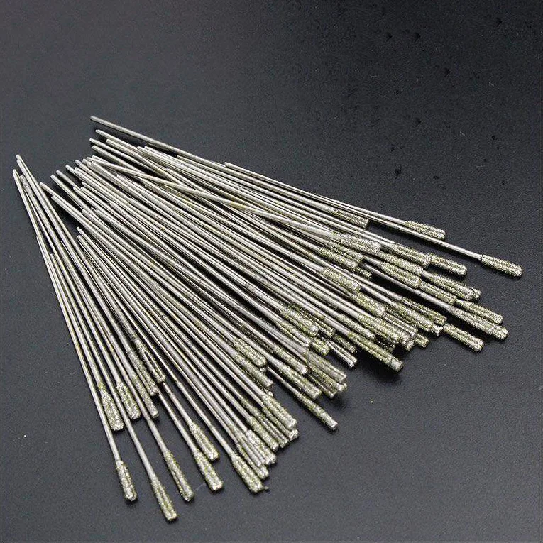 Diamond Coated Lapidary Drill Bits 1.0~2.2mm Tipped Solid For Jade Agate Stone Jewelry Glass Drilling Ceramics Glass Hole Saw