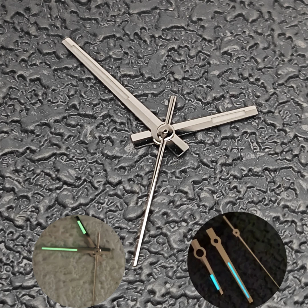 مصقول الفضة الذهب NH35 ساعة الأيدي الإبر C3 أو BWG9 مضيئة مؤشر Datejust الأيدي لقطعة استبدال Seiko NH35/NH36