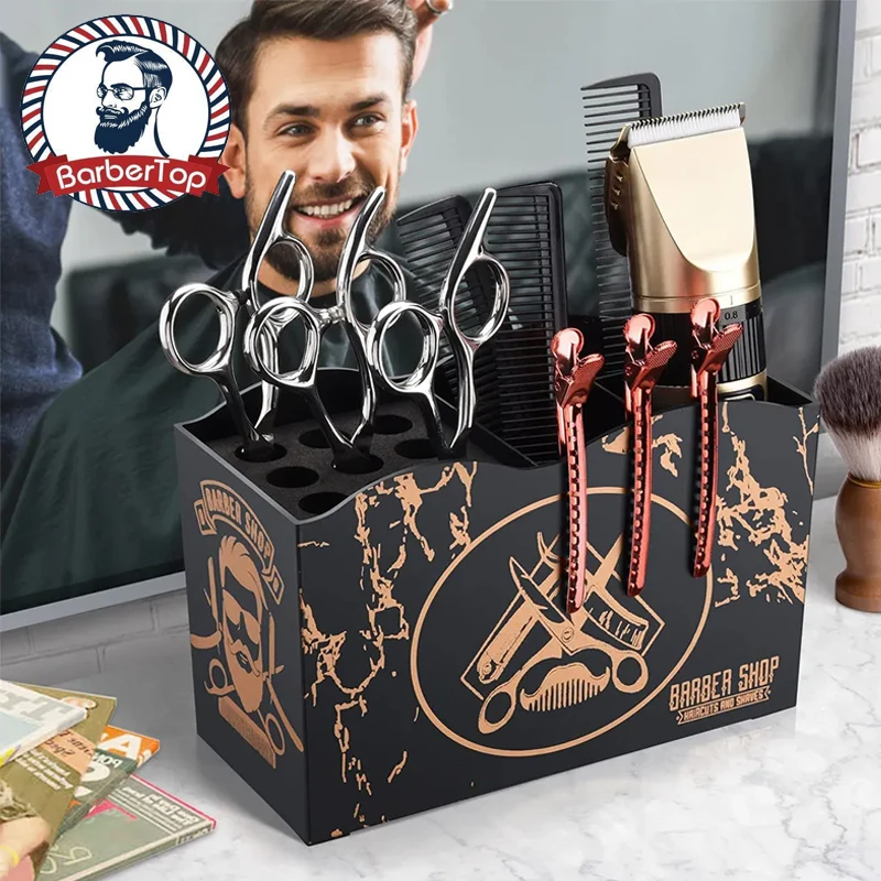 Hairdressing Tools Storage Box Hair Scissors Combs Clips Holder Barbershop Removable Large Capacity Haircut Tools Rack Home