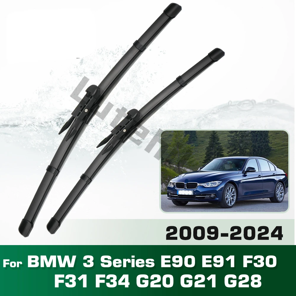 Scheibenwischer LHD Frontwischerblätter für BMW 3er E90 E91 F30 F31 F34 F35 F80 Windschutzscheibe Windschutzscheibe Fenster Regenbürsten 24"+19"