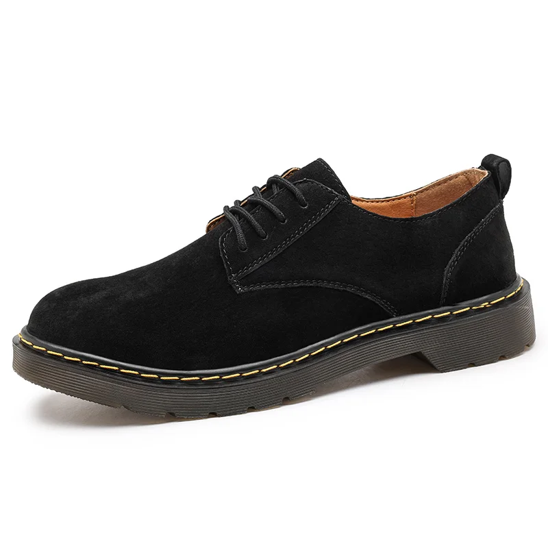 

Men's leather autumn and winter low-cut men's shoes Joker round-headed men's boots casual shoes British plus size tooling shoes