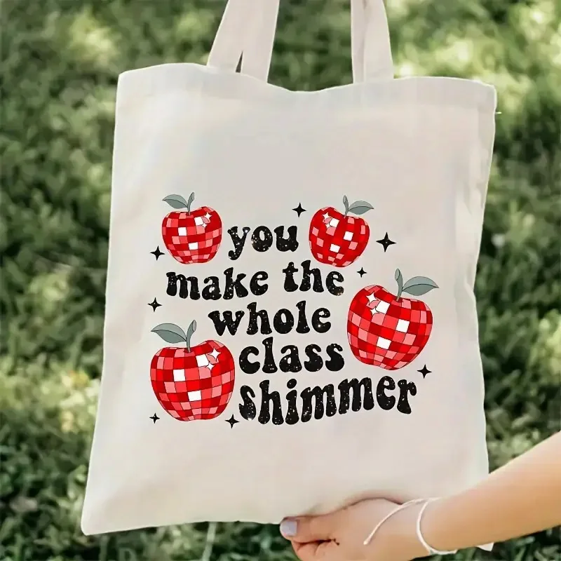 Strawberry and Blueberry Shoulder Bag Women's Daily Shopping Eco Friendly Bag Apple Lemon Fitness Bag Portable Tote Bag