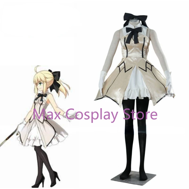 Max Cos Anime Game Artoria Pendragon Lily Cosplay Halloween Fate Stay Night Fate Grand Order Cosplay Costume Wig