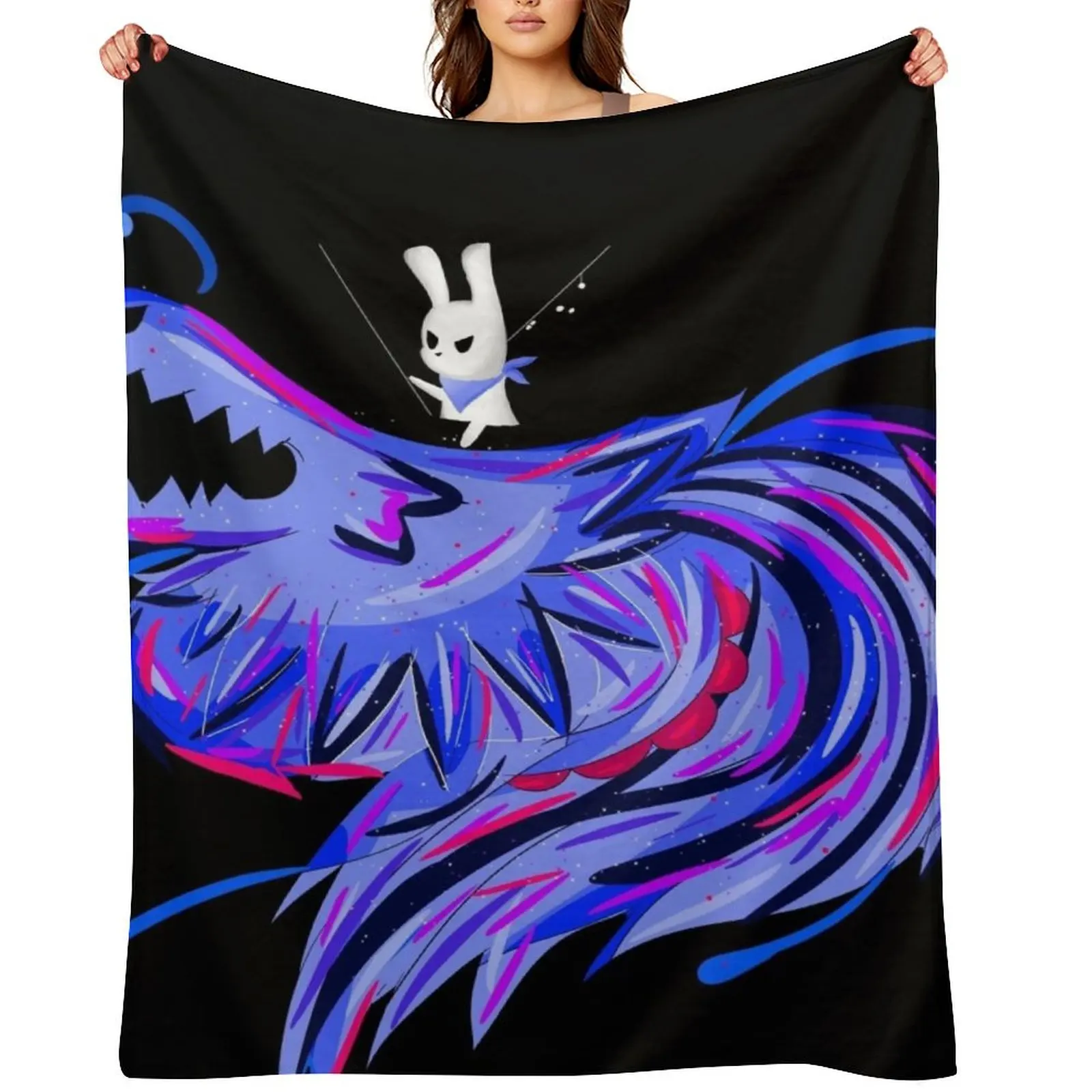 

Slugcat and Lizard Throw Blanket Luxury Designer Flannels Weighted Blankets Sofas Of Decoration Blankets