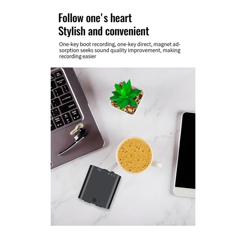 Leading-Voice Control Recorder 30 Days Standby Recording Aluminum Alloy Body HD Digital Voice Recorder 8G