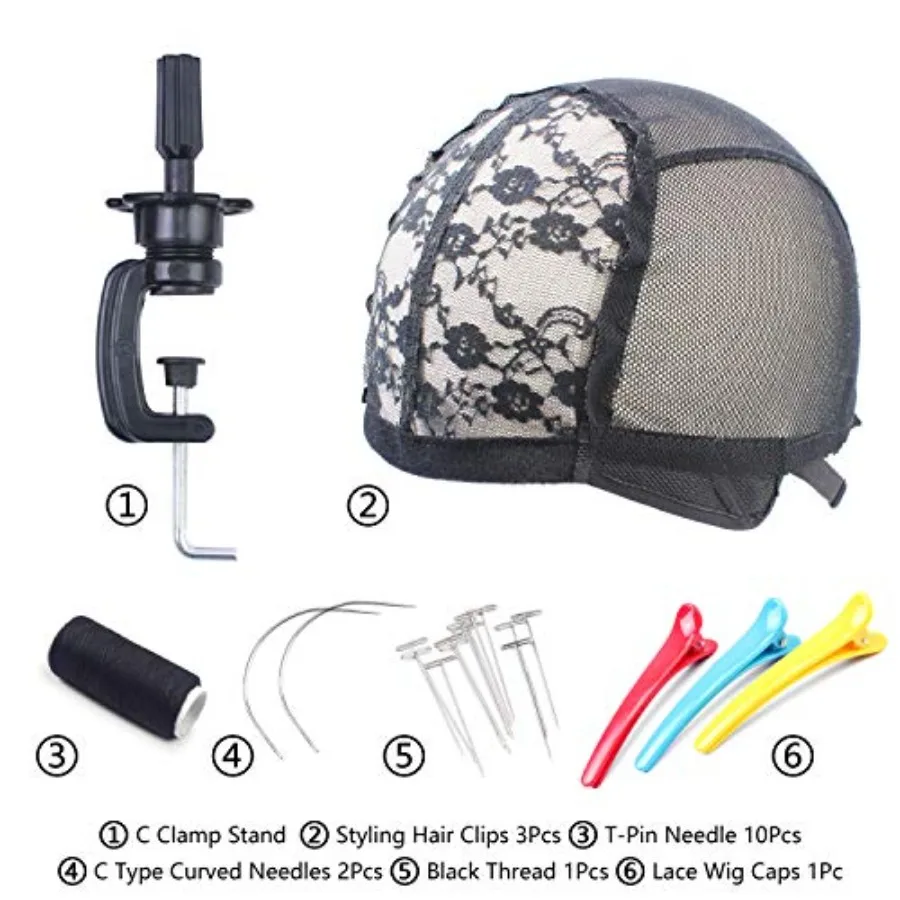 مجموعة رأس كتلة قماشية مقاس 2124 بوصة لعرض الشعر المستعار ونسيج الشعر: رأس عارضة أزياء للتصفيف مع فتحة تثبيت لحامل C تتضمن H #5