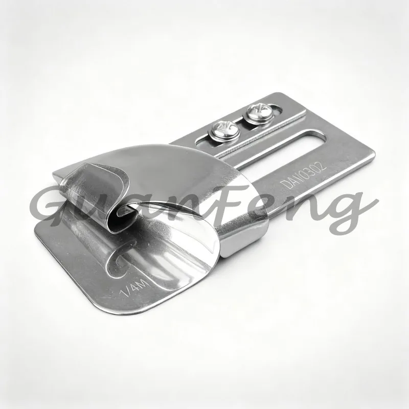 Lap Seam Folder Binder for Back Seam & Upper Sleeve, Pull Cylinder Attachment for Industrial Double Needle Chainlock Sewing