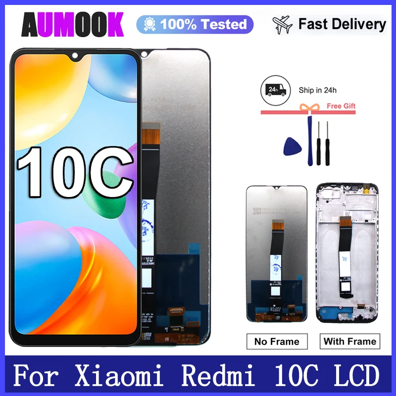 Nouvel écran de 6,71 pouces pour Xiaomi Redmi 10C, écran LCD, écran tactile, numériseur pour Redmi 10C 220333QAG 220333QBI, remplacement d'écran