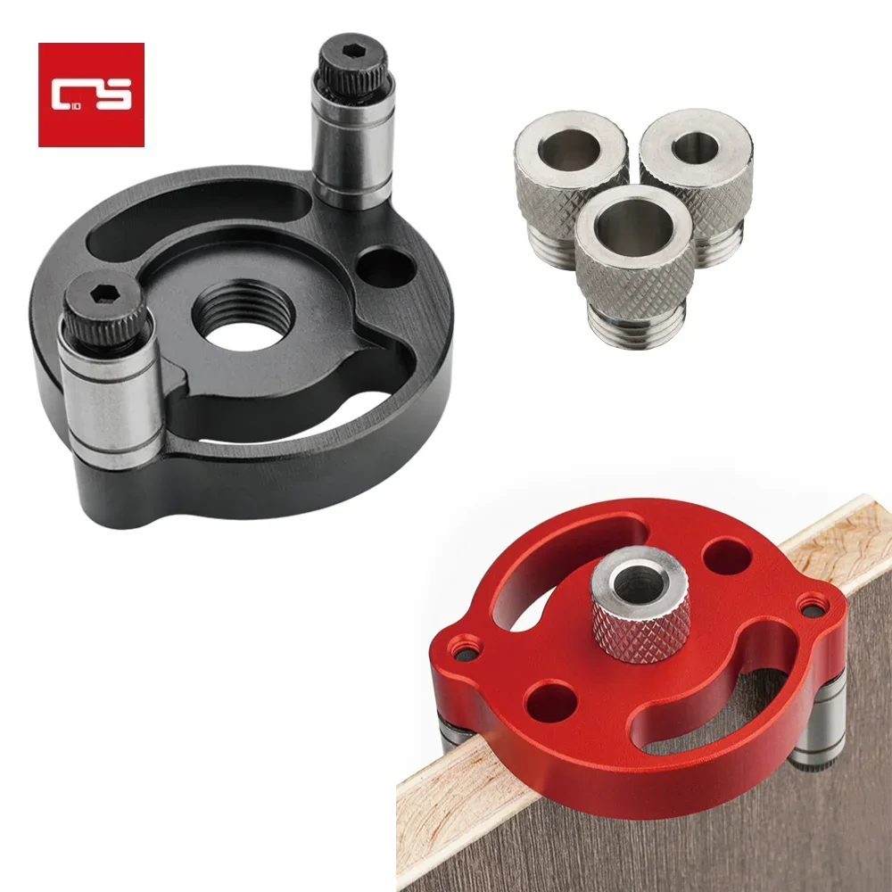 

3-10mm Dowel Jig Kit Self Centering Drill Guide Locator with Steel Bushing Woodworking Aluminum Alloy Hole Puncher