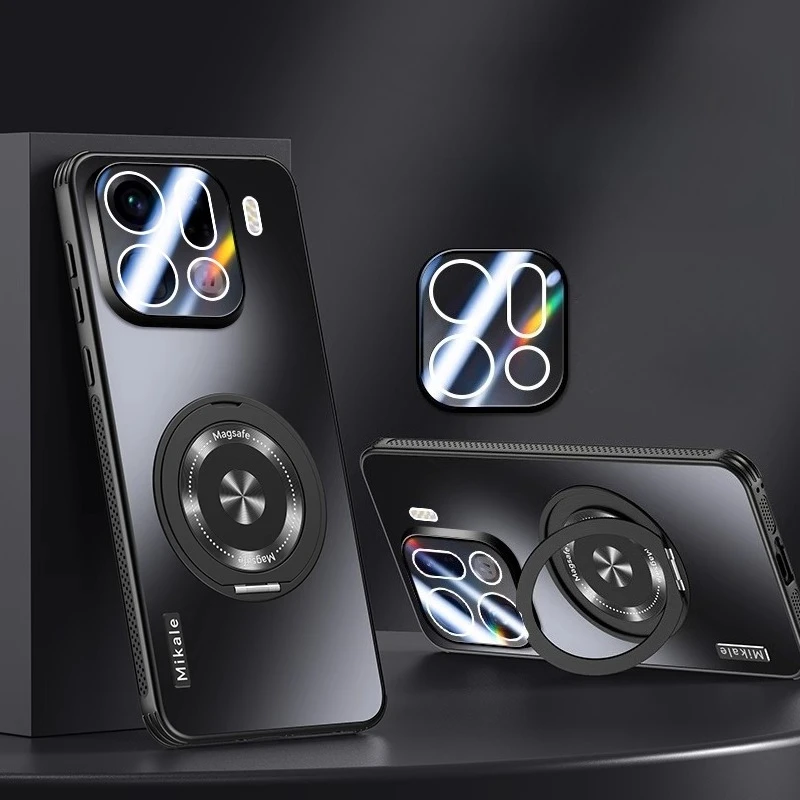 حافظة شحن لاسلكية Magsafe مغناطيسية لهاتف OPPO Find X9 Pro X 9 غطاء حامل حلقي مقاوم للصدمات لهاتف OPPO FindX9pro Shell