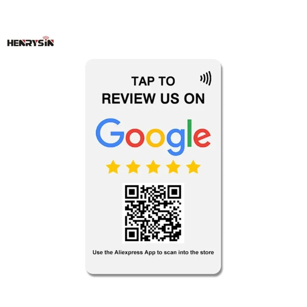 10pcs Electronic Business Card NFC Ntag215/216 NFC Chip Google Review Card PVC Plastic Nfc Tag