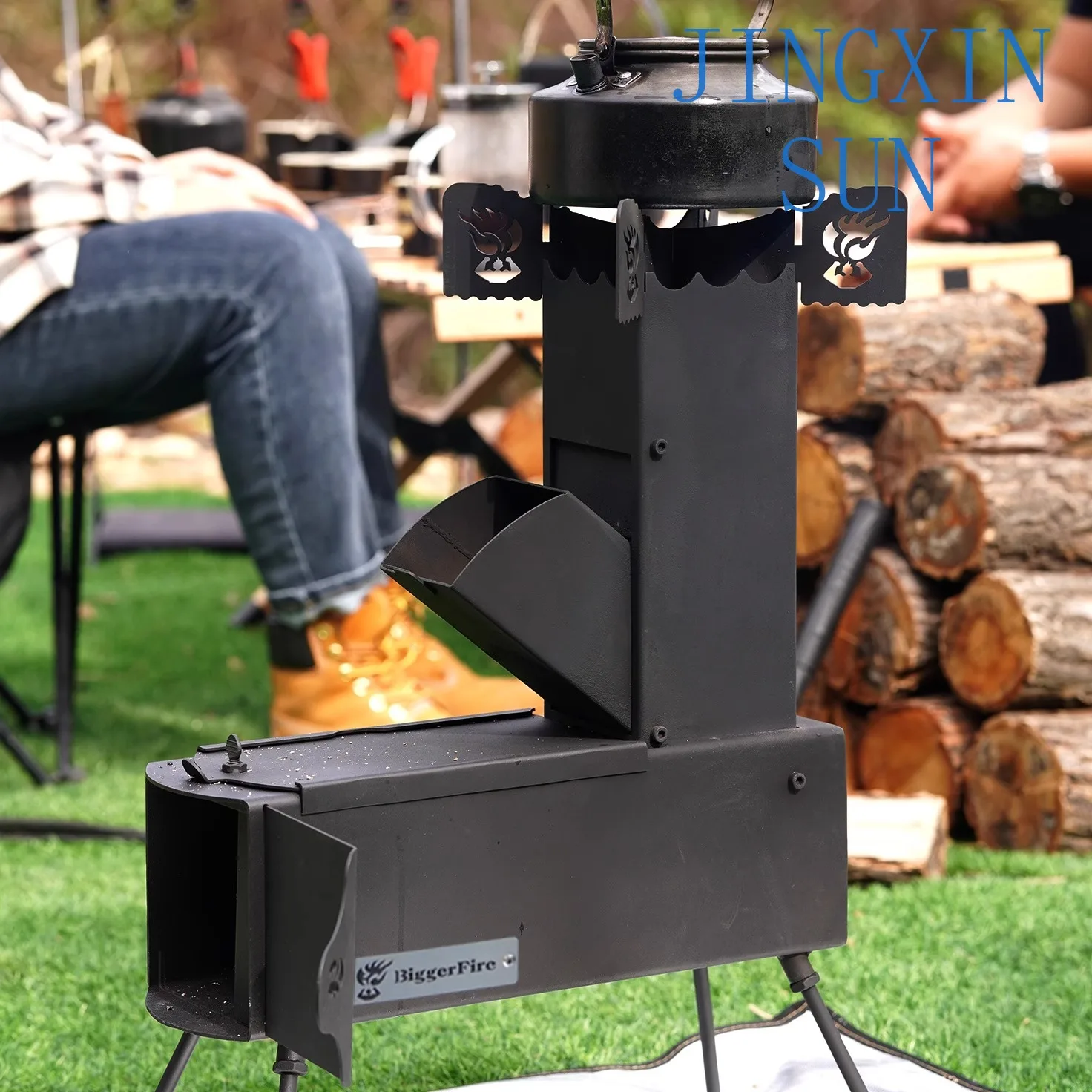 Foldable Rocket Stove Outdoor Camping Cookout Wood Stove Portable Camping Stove Gasifier Field
