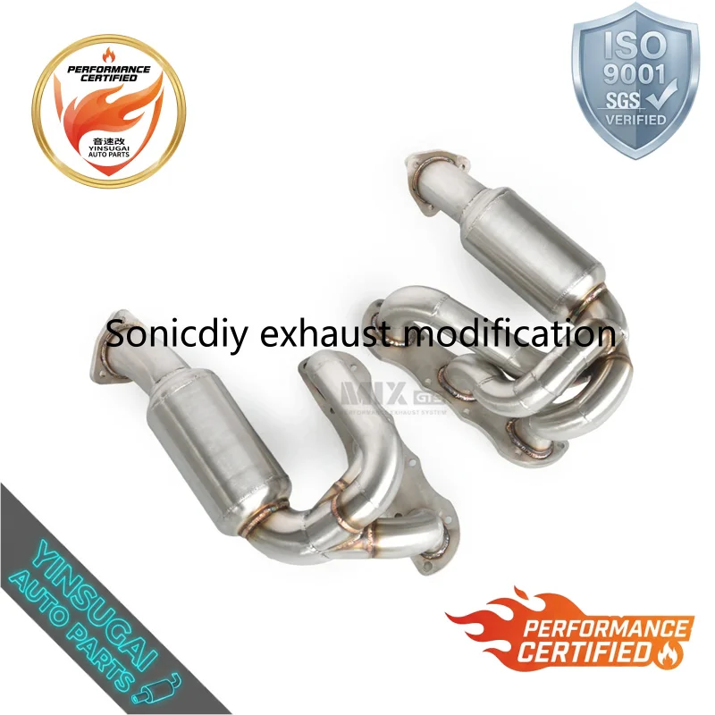 Cuski High Performance Bolt-On Racing Exhaust System For Porsche 981 Cayman/Boxster 3.4L 2012-2015 Simple Installation