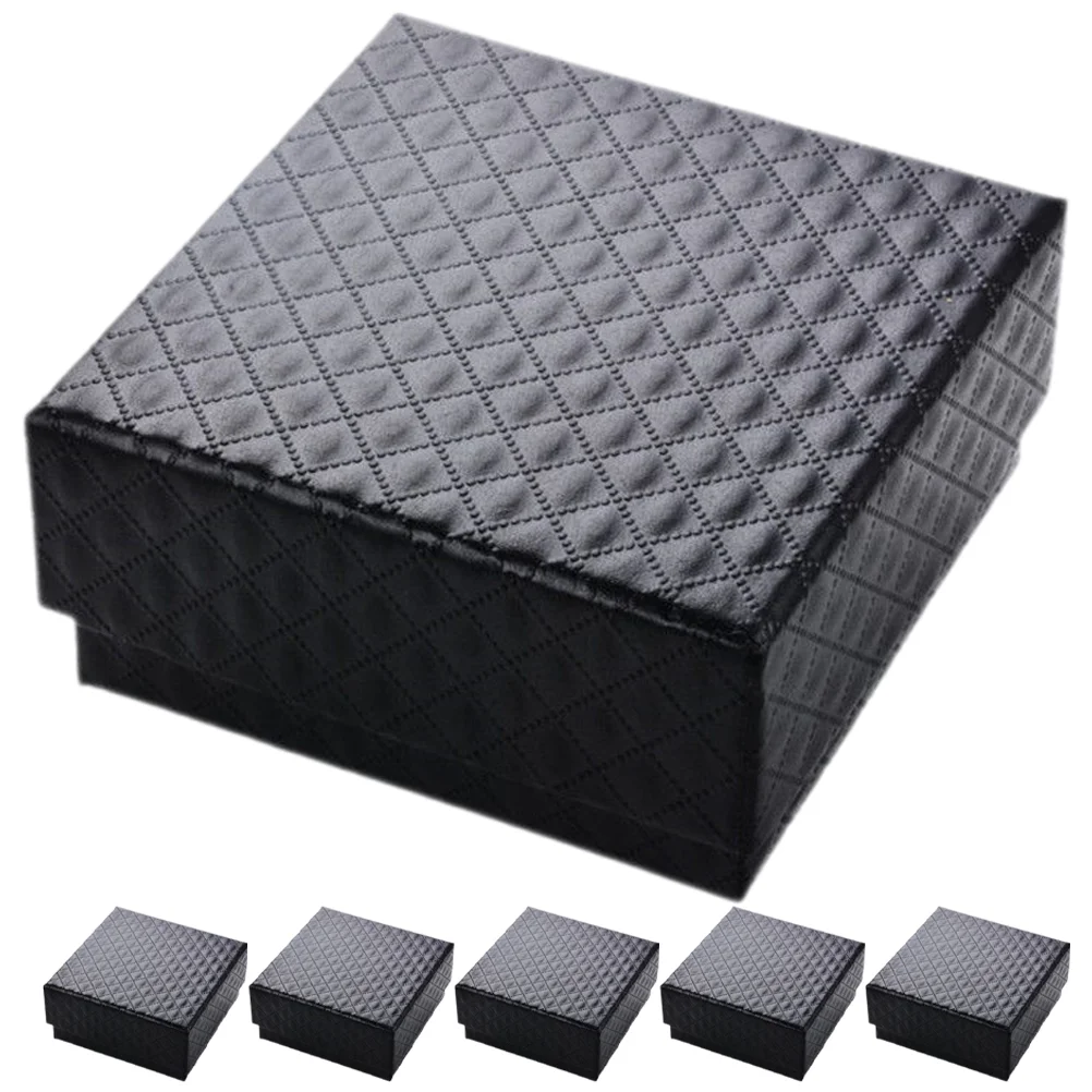 6 Pcs Ring Jewelry Box Gift Trinkets Favor Boxes with Ribbon Cardboard Small for Packaging
