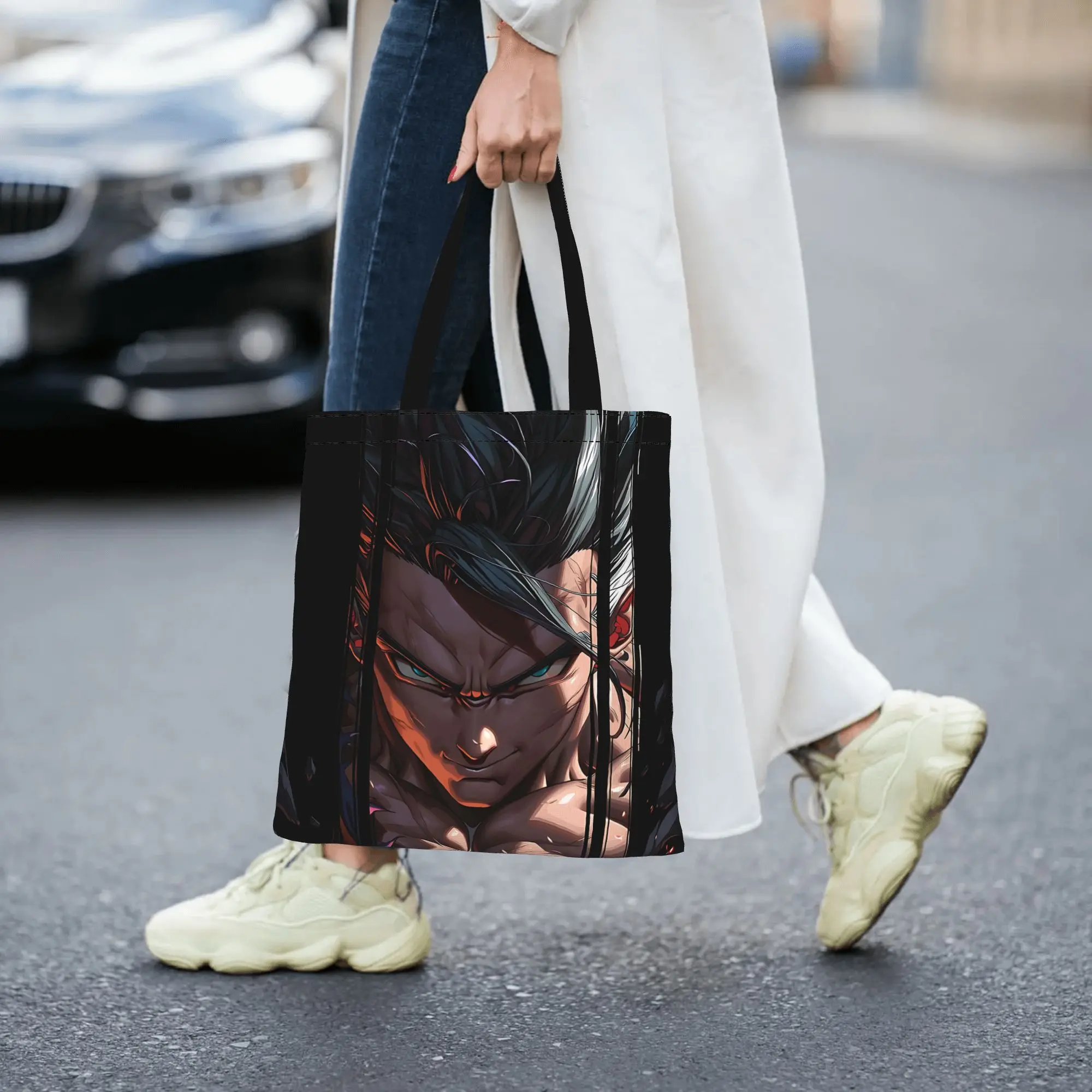 Fashion Dragon Ball theme Goku  Women's Bag Shopping Bag  Canvas Tote Bag Women'S Shoulder Handbag Christmas Gift