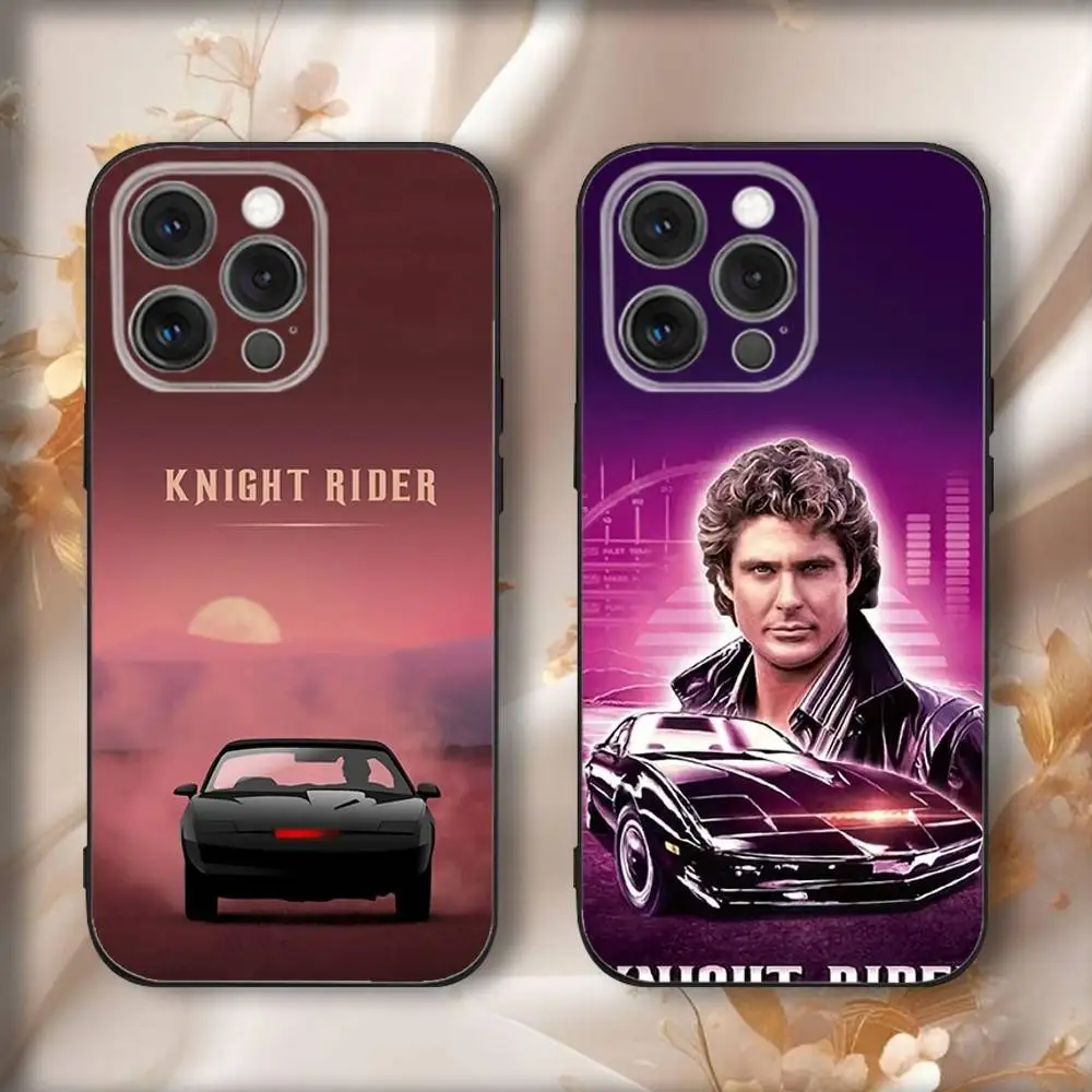 

K-KITT Knights R-Rider Phone Case For iPhone 17,16,15,14,13,12,11,Pro,Max,Plus,Air,X,XS,XR,SE,8,7,Mini,Soft Black Funda