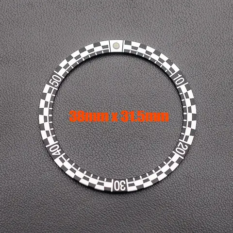 38 mm x 31,5 mm klockinsats SKX007 Bezelring passar till SKX007 SKX009 SRPD klockboett NH35 boett platt klockansats 10 best sales 35 mm raminsats - №9