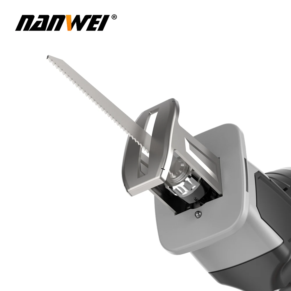 NANWEI-Scie alternative sans fil, vitesse réglable, scie électrique, scie sabre portable pour la coupe du bois et du métal