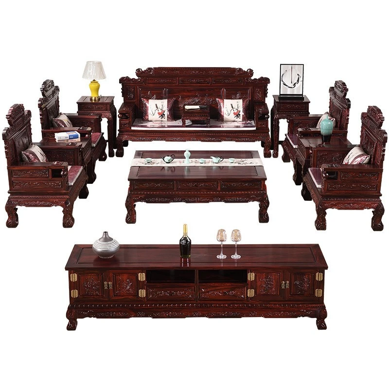 Sofa sofa black rosewood furniture Chinese living room classical decoration without filler