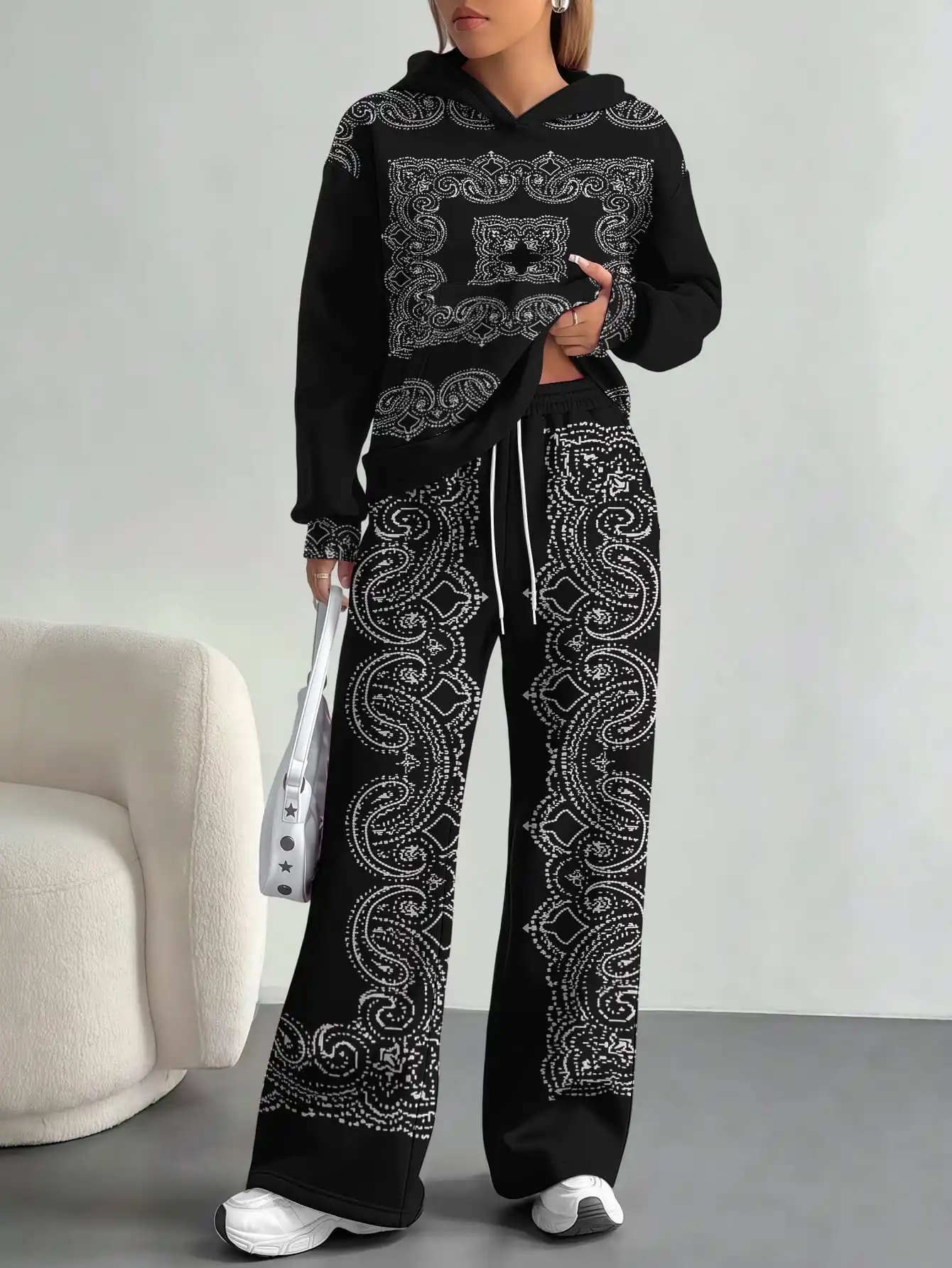 

Striped stitching 2025 new retro pattern foreign trade comfortable fashion casual European and American women's suit