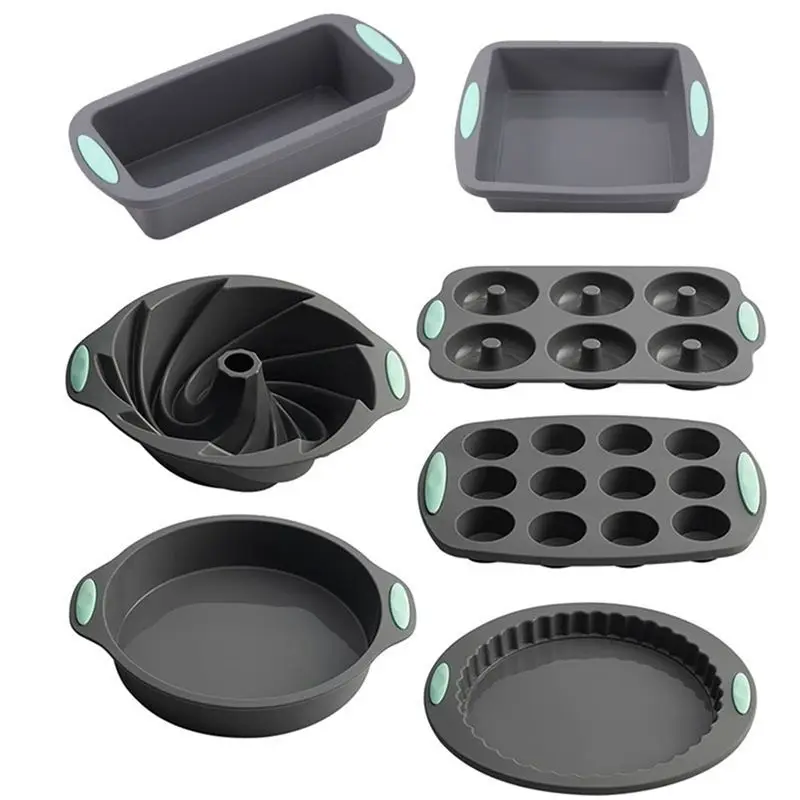 

ABUP-Silicone Bread Muffin Mold Heat-Resistant Oven Tray Non-Stick Kitchen Baking Tray Cake Pan Set Cake Mold Pastry Baking